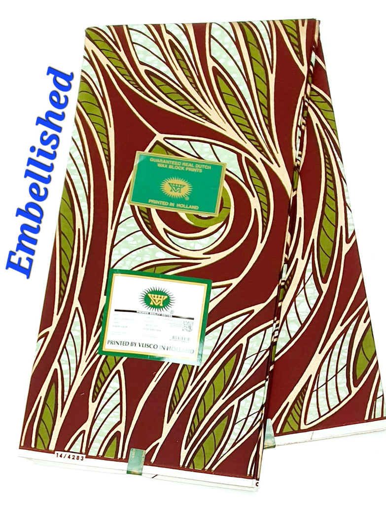 Embellished Vlisco Hollandais Wax Exclusive