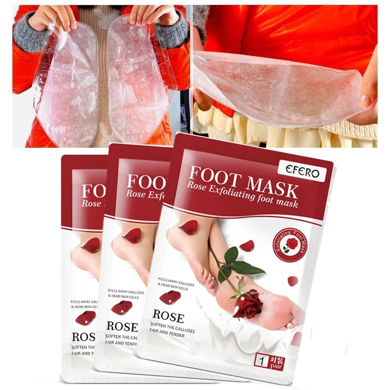 Exfoliating & Rejuvenating Foot Mask-Rose