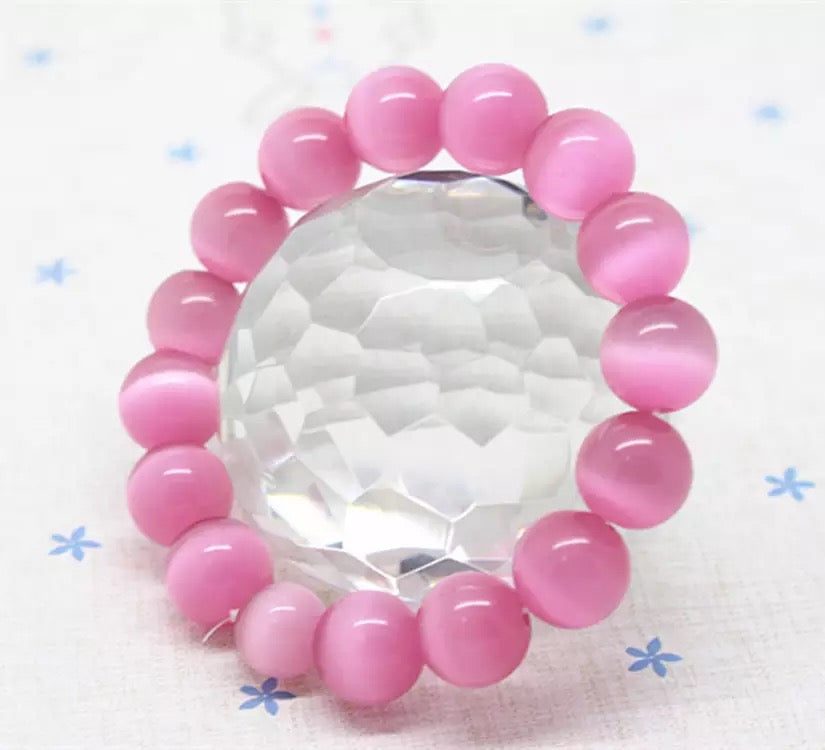 Pink Opal Stone Beads-12mm