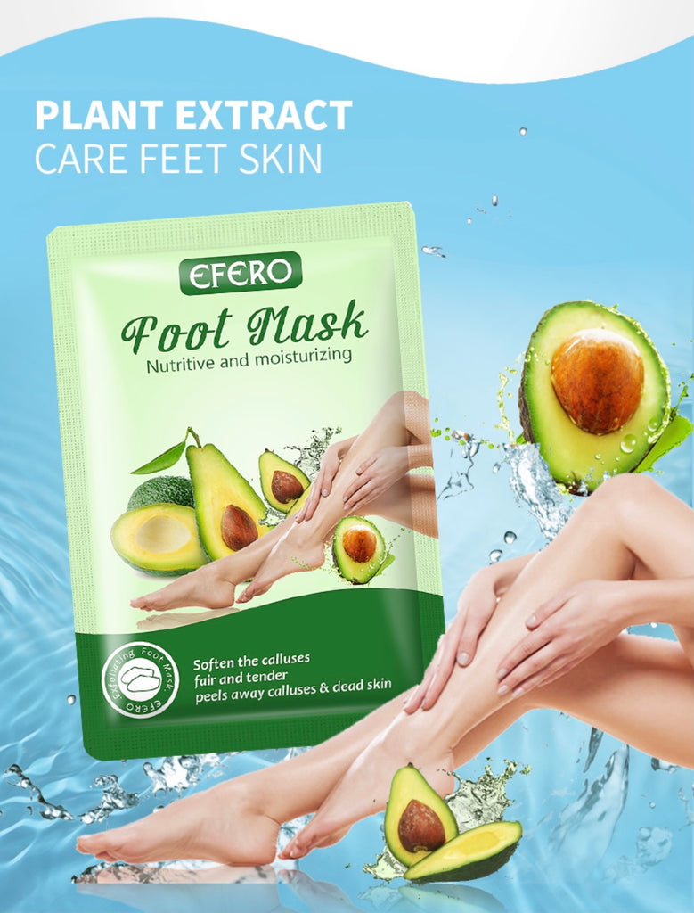 Exfoliating & Rejuvenating Foot Mask-Avocado