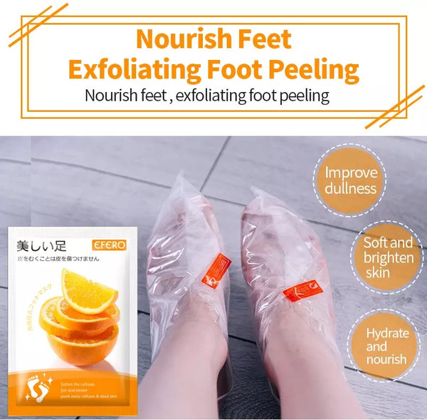 Exfoliating & Rejuvenating Foot Mask-Orange